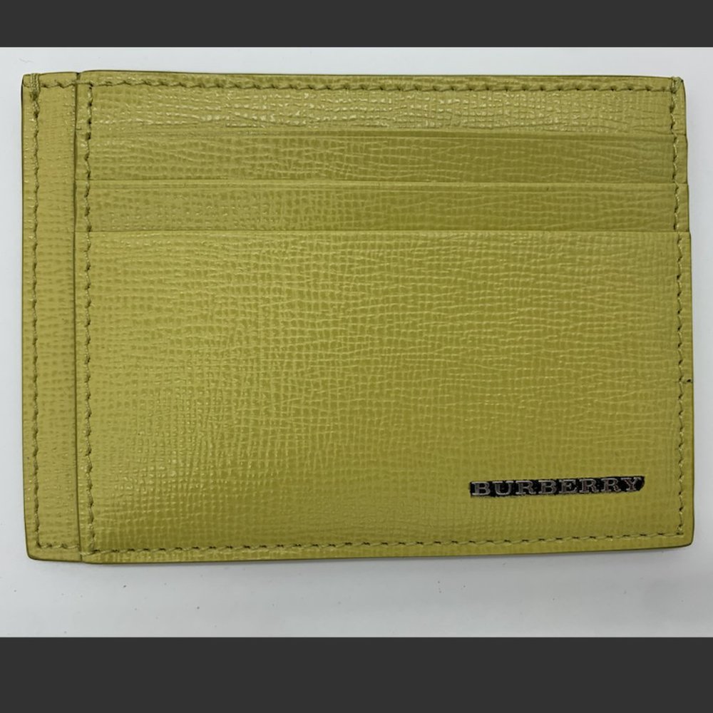 Burberry Bernie Leather Card Case (Bright Citrus)